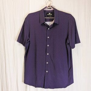 Purple Buttercloth SS Polo Shirt Large Regular Fit Icy Cotton Active Cooling